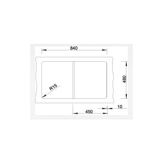 Blanco ZIA 45 SL drez vstavaný antracit granit 516 748