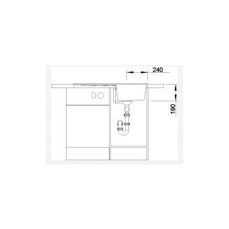 Blanco ZIA 45 SL drez vstavaný antracit granit 516 748