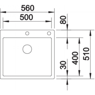 Blanco CLARON 500-IF/A DURINOX 523393 jednodrez bez odkvapu nerez Durinox, vstav/do roviny