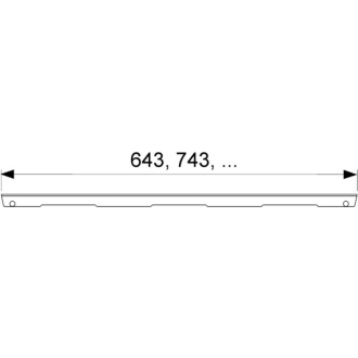 TECEdrainline rošt &quot;basic&quot; 70cm mat 600711