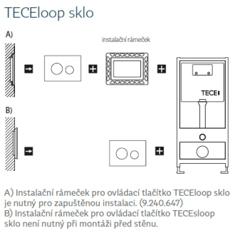 TECEloop sklo čierna/tlač. čierna 9.240.657