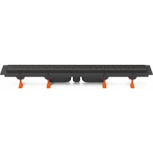 Podlahový linear. žľab čierny 650 mm, spodný D40, Drops čierna CH 650/S40 DC