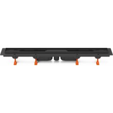 Podlahový linear. žľab čierny 950 mm, spodný D40, bez mriežky CH 950/S40 C