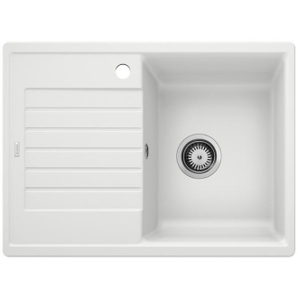 Blanco ZIA 45 S Compact 524725 drez s odkvapom, obojstranný biela drez vstavaný