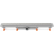 Podlahový linear. žľab 650 mm, bočné D40, square mat CH 650 S 1