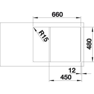 Blanco ZIA 45 S Compact 524713 drez s odkvapom, obojstranný aluminium drez vstavaný