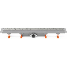 Podlahový linear. žľab 650 mm, bočné D50, square lesk CH 650/50 S