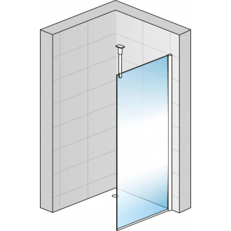 SANSWISS WALK-IN EASY Pevná stena samostatná s profilom biela mat shade STR4P0900968