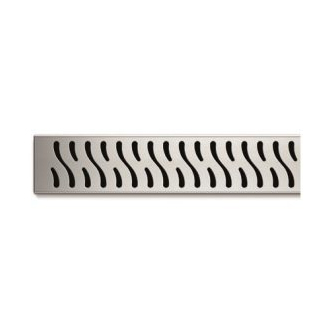 Lineárny plastový žľab 1050 mm s nerez. rámčekom lesk CH PA 1050 HN