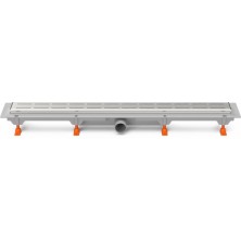 Podlahový linear. žľab 950 mm, bočné D40, line lesk s nerez. rámčekom CH 950 LN
