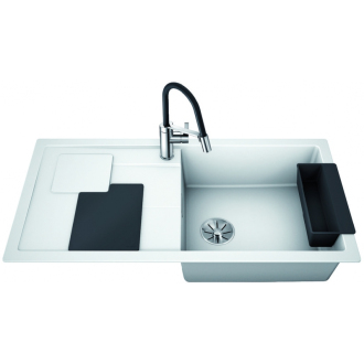 Blanco SITY XL 6 S Lava grey 525051 drez s odkvapom, drez vpravo biela drez vstavaný