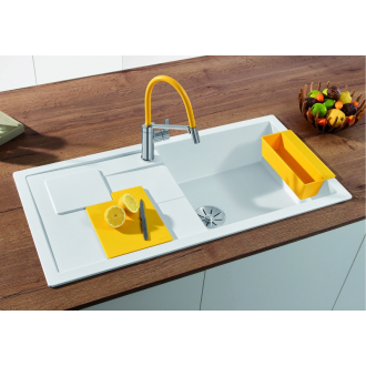 Blanco SITY XL 6 S Lemon 525053 drez s odkvapom, drez vpravo šedá skala drez vstavaný