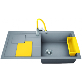Blanco SITY XL 6 S Lemon 525054 drez s odkvapom, drez vpravo aluminium drez vstavaný