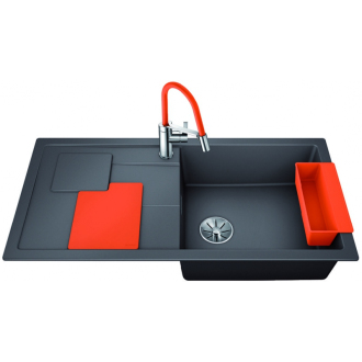 Blanco SITY XL 6 S Orange 525057 drez s odkvapom, drez vpravo šedá skala drez vstavaný