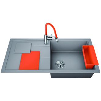Blanco SITY XL 6 S Orange 525058 drez s odkvapom, drez vpravo aluminium drez vstavaný