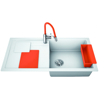 Blanco SITY XL 6 S Orange 525059 drez s odkvapom, drez vpravo biela drez vstavaný