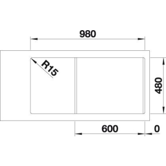 Blanco SITY XL 6 S Kiwi 525062 drez s odkvapom, drez vpravo aluminium drez vstavaný