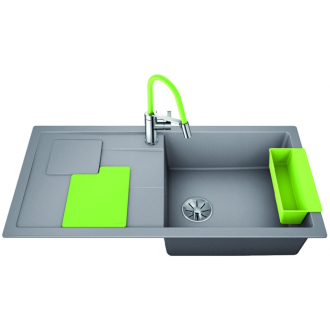 Blanco SITY XL 6 S Kiwi 525062 drez s odkvapom, drez vpravo aluminium drez vstavaný