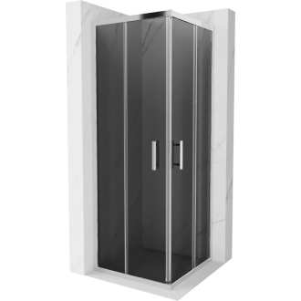 MEXEN RIO sprchovací kút štvorec 70x70x190 cm 5mm chróm-dymové 860-070-070-01-40
