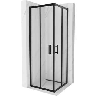 MEXEN RIO sprchovací kút štvorec 70x70x190 cm 5mm čierna-číre 860-070-070-70-00