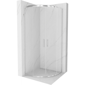 MEXEN RIO sprchovací kút štvrťkruh 90x90x190 cm 5mm chróm-číre 863-090-090-01-00