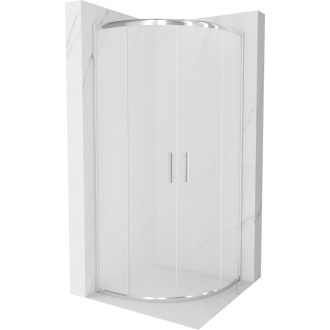 MEXEN RIO sprchovací kút štvrťkruh 90x90x190 cm 5mm chróm-satén 863-090-090-01-30
