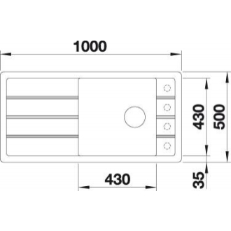 Blanco FARON XL 6 S 524804 drez s odkvapom,obojstranný šedá skala drez vstavaný
