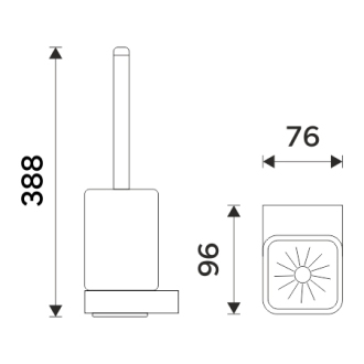 Nimco Nikau NK 30094CN-26 Toaletná WC kefa chróm