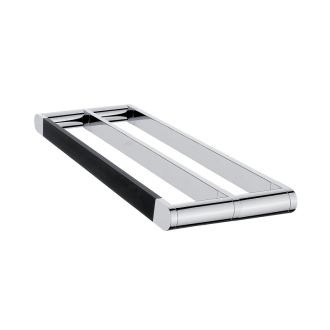 Nimco Nava NA 28046D Držiak na uteráky dvojitý, 45 cm chróm, čierny mat