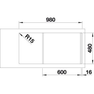 Blanco FARON XL 6 S 524785 drez s odkvapom, obojstranný aluminium drez vstavaný