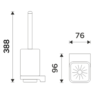 Nimco Maya MA 29094CN-26 Toaletná WC kefa chróm