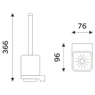 Nimco Maya MA 29094KN-26 Toaletná WC kefa chróm