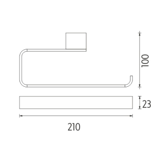 Nimco Kibo Ki 14060-26 Držiak na uteráky, 21 cm chróm