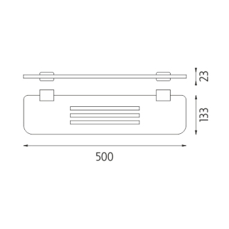 Nimco Kibo Ki X350-26 Polica IXI, 50 cm chróm