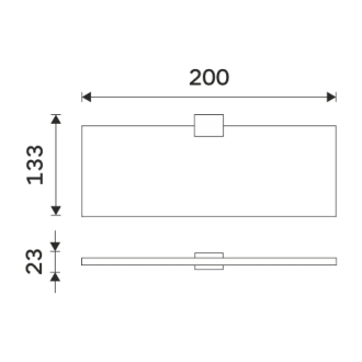 Nimco Kibo Ki X320-C-90 Polica IXI, 20 cm čierny mat
