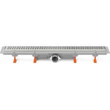 Podlahový linear. žľab 950 mm, bočné D50, harmony mat, nerez rámček CH 950/50 HN 1