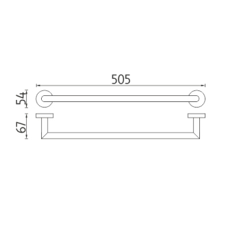 Nimco Unix UN 13046A-26 Držiak na uteráky, 51 cm chróm