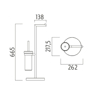 Nimco Unix UN 13095W-26 Stojankový WC set chróm