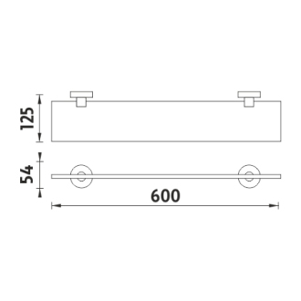 Nimco Unix UN 13091B-60-26 Polica, 60 cm chróm