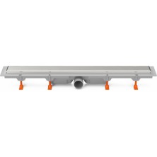 Podlahový linear. žľab 650 mm, bočný D50, klasický/floor lesk, nerez rámček CH 650/50 KN