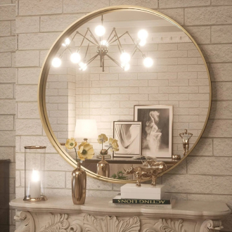 REA Okrúhle zrkadlo MR20G Gold 70cm HOM-09821