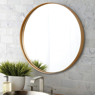REA Okrúhle zrkadlo MR20G Gold 70cm HOM-09821