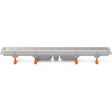 Podlahový linear. žľab 950 mm, spodný D40, line mat, nerez rámček CH 950/S40 LN 1