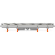 Podlahový linear. žľab 950 mm, spodný D40, harmony mat, nerez rámček CH 950/S40 HN 1