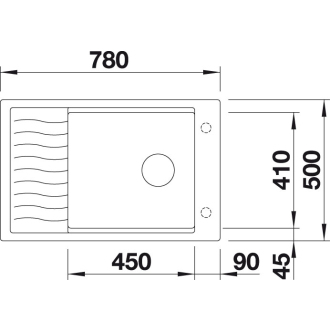 Blanco ELON XL 6 S 524836 drez s odkvapom, obojstranný aluminium drez vstavaný