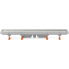 Podlahový linear. žľab 950 mm, spodný D40, drops mat, nerez rámček CH 950/S40 DN 1
