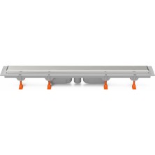 Podlahový linear. žľab 650 mm, spodný D40, klasický/floor lesk, nerez rámček CH 650/S40 KN