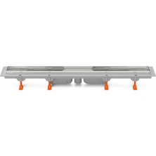Podlahový linear. žľab 950 mm, spodný D40, bez mriežky, nerez rámček CH 950/S40 N