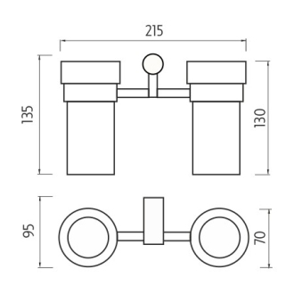 Nimco Bormo BR 11058DW-26 Držiak na kefky chróm