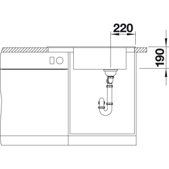 Blanco ELON XL 6 S 524846 drez s odkvapom, obojstranný aluminium drez vstavaný